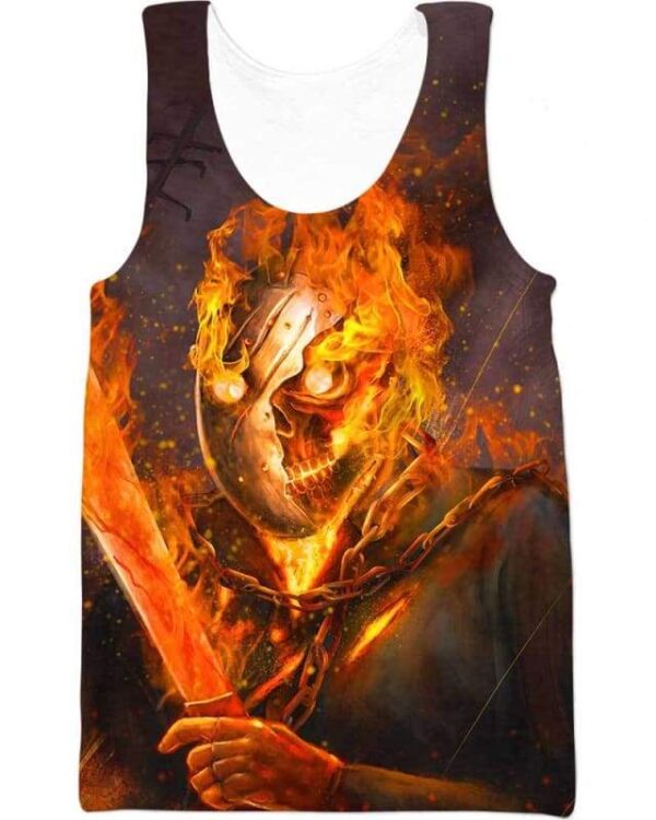 Jason And Ghost Rider - All Over Apparel - Tank Top / S - www.secrettees.com