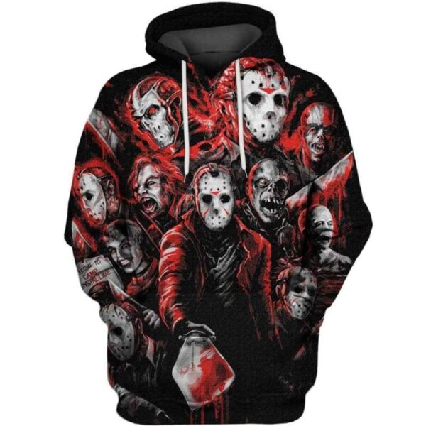 Jason Faces - All Over Apparel - Hoodie / S - www.secrettees.com