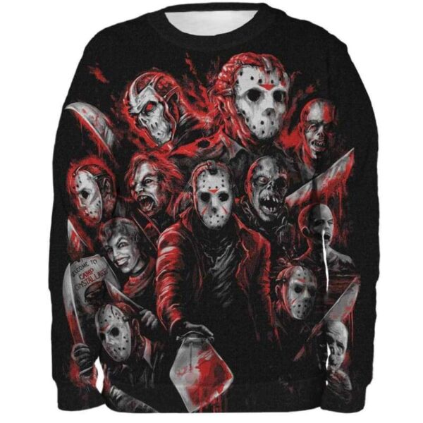 Jason Faces - All Over Apparel - Sweatshirt / S - www.secrettees.com