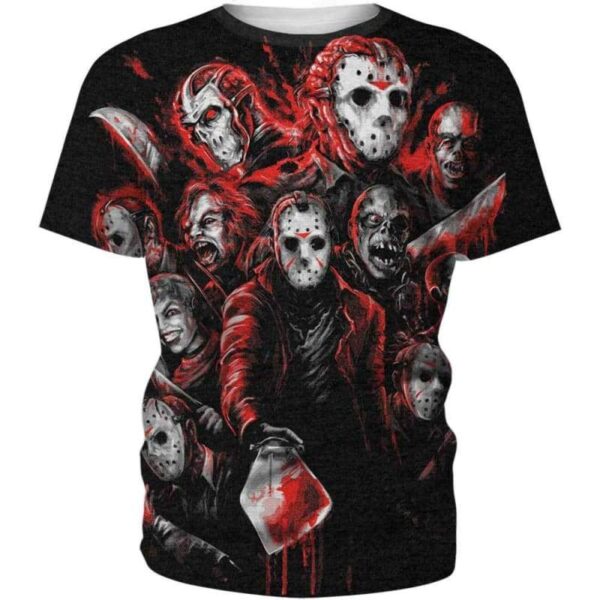 Jason Faces - All Over Apparel - T-Shirt / S - www.secrettees.com