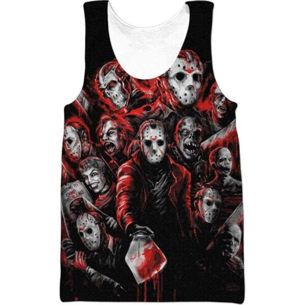 Jason Faces - All Over Apparel - Tank Top / S - www.secrettees.com