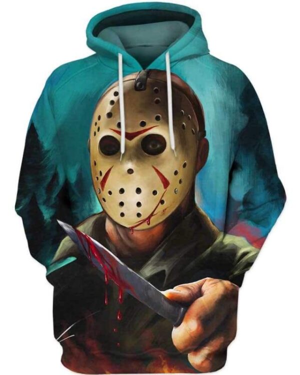 Jason Voorhees - All Over Apparel - Hoodie / S - www.secrettees.com