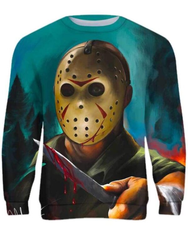 Jason Voorhees - All Over Apparel - Sweatshirt / S - www.secrettees.com