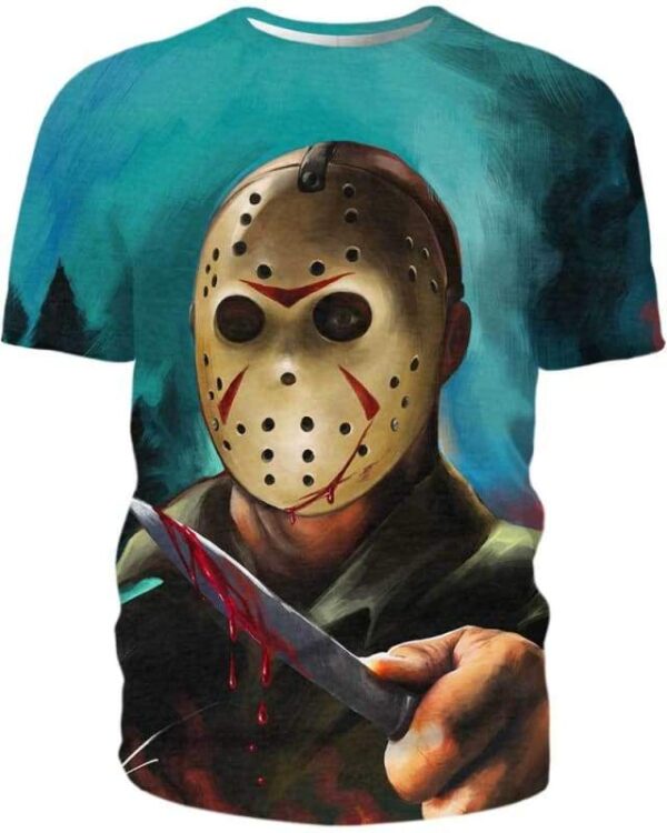 Jason Voorhees - All Over Apparel - T-Shirt / S - www.secrettees.com