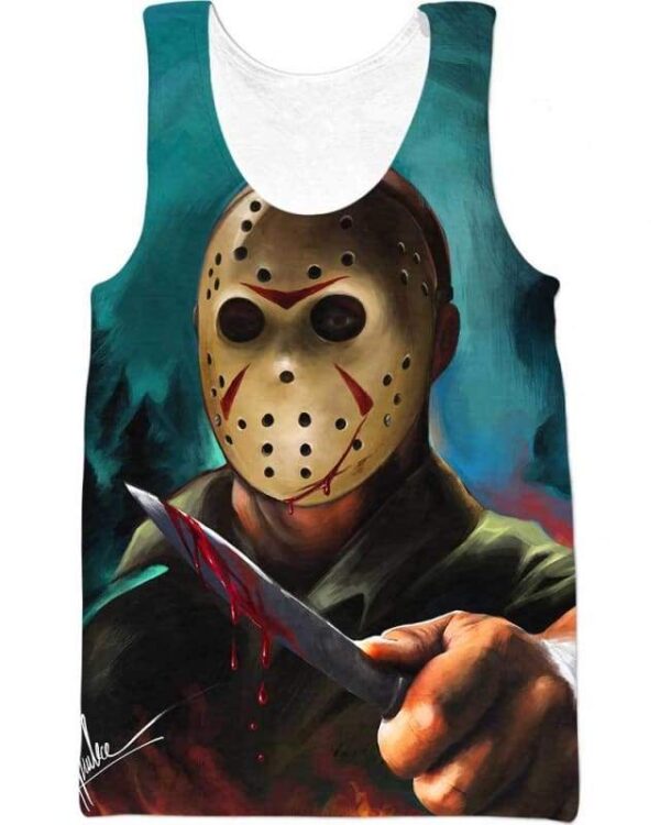 Jason Voorhees - All Over Apparel - Tank Top / S - www.secrettees.com