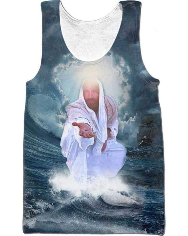 Jesus Take My Hand - All Over Apparel - Tank Top / S - www.secrettees.com