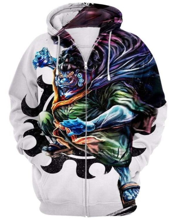 Jinbe Knight - All Over Apparel - Zip Hoodie / S - www.secrettees.com