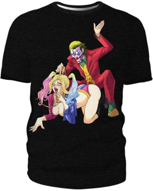 Joker & Harley Quinn Sculaccia - All Over Apparel - T-Shirt / S - www.secrettees.com