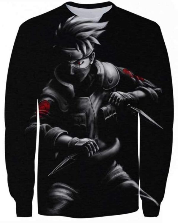 Kakashi In The Dark - All Over Apparel - Sweatshirt / S - www.secrettees.com