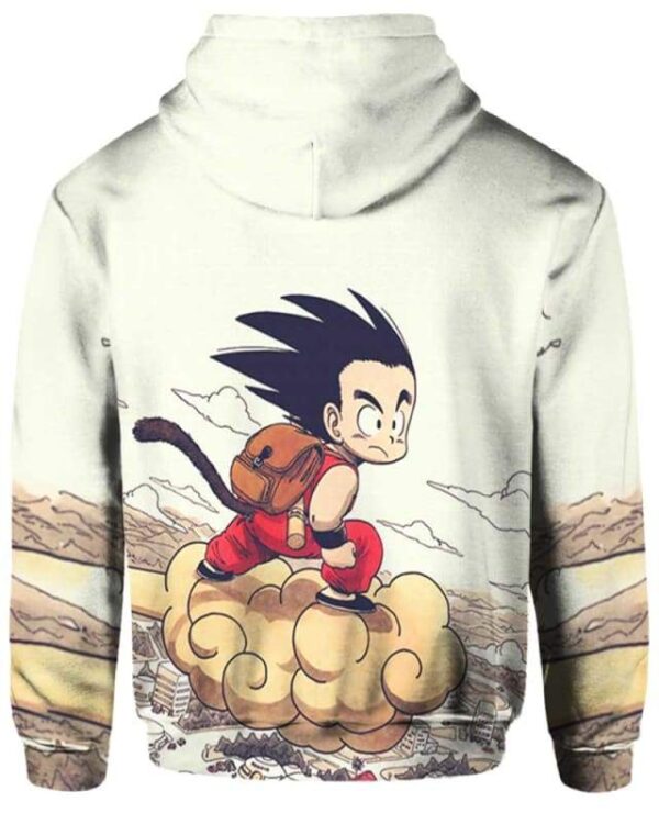 Kid Goku Fly - All Over Apparel - www.secrettees.com