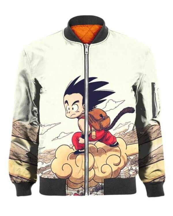 Kid Goku Fly - All Over Apparel - Bomber / S - www.secrettees.com