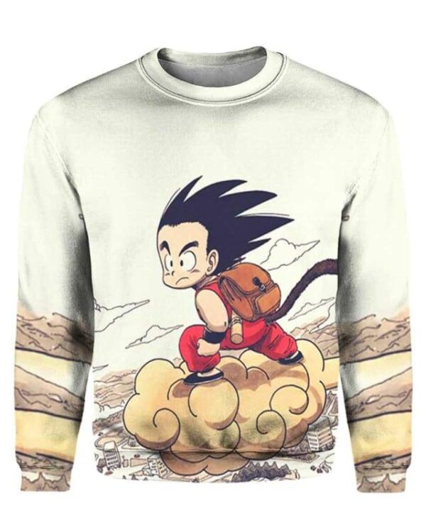 Kid Goku Fly - All Over Apparel - Sweatshirt / S - www.secrettees.com