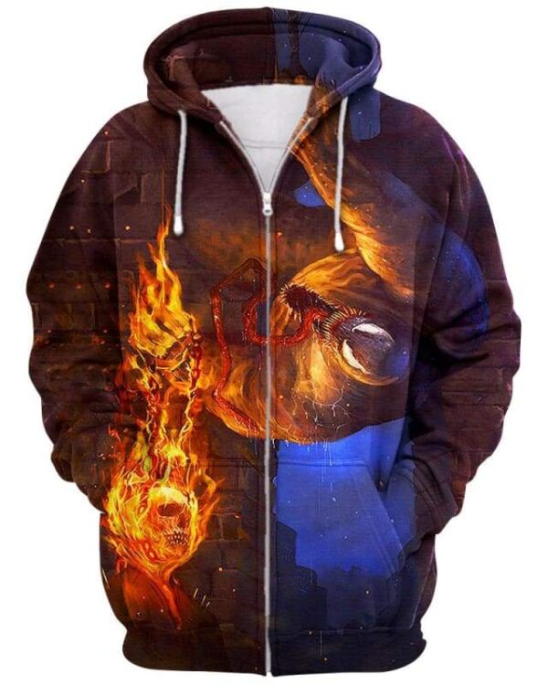 Kill By Fire - All Over Apparel - Zip Hoodie / S - www.secrettees.com