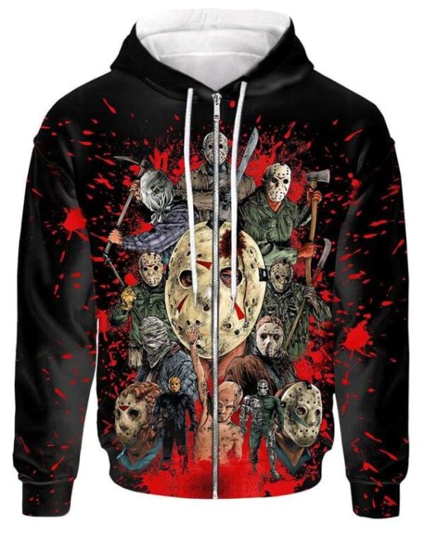 Killer Puzzle Hoodie T-shirt - All Over Apparel - Zip Hoodie / S - www.secrettees.com