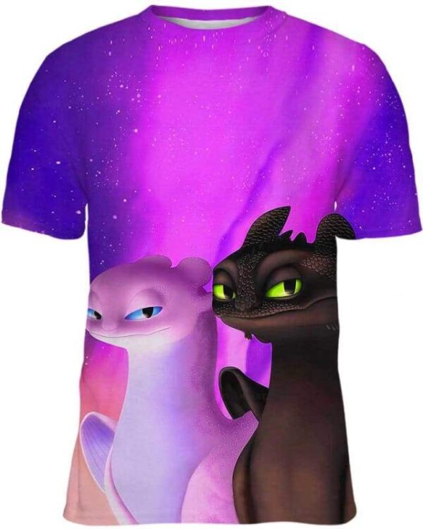 King And Queen Of Dragons - All Over Apparel - Kid Tee / S - www.secrettees.com