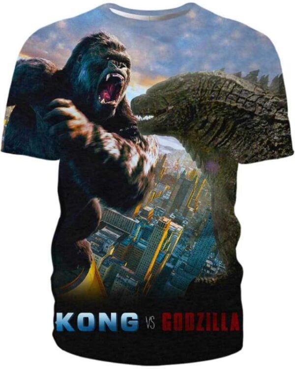 Kong vs Godzilla - All Over Apparel - T-Shirt / S - www.secrettees.com