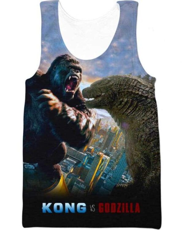 Kong vs Godzilla - All Over Apparel - Tank Top / S - www.secrettees.com