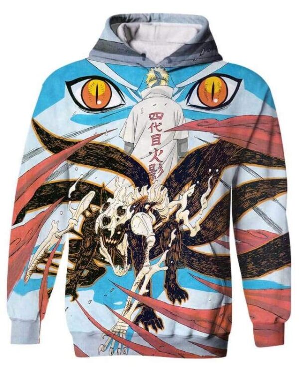 Kurama Skeleton - All Over Apparel - Kid Hoodie / S - www.secrettees.com