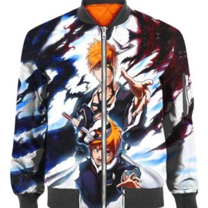 Kurosaki Ichigo - Kurosaki Kazui - All Over Apparel - Bomber / S - www.secrettees.com