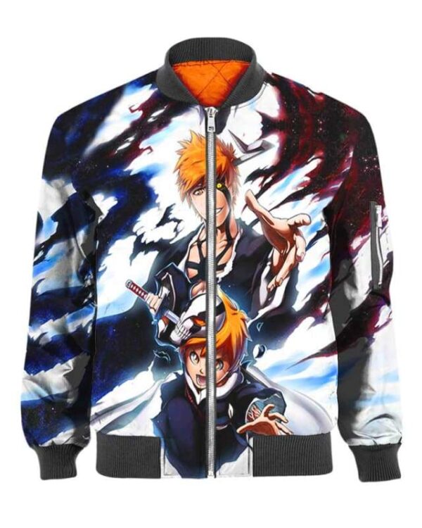 Kurosaki Ichigo - Kurosaki Kazui - All Over Apparel - Bomber / S - www.secrettees.com