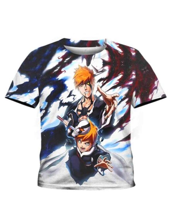 Kurosaki Ichigo - Kurosaki Kazui - All Over Apparel - Kid Tee / S - www.secrettees.com