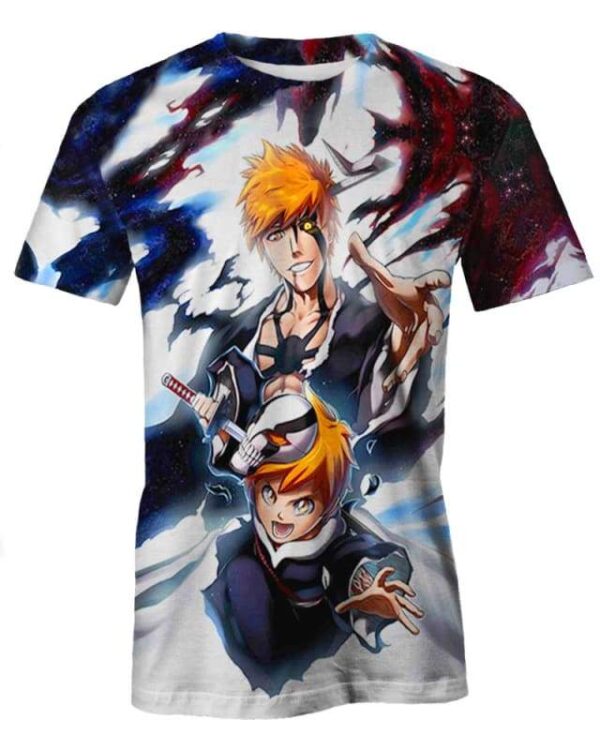 Kurosaki Ichigo - Kurosaki Kazui - All Over Apparel - T-Shirt / S - www.secrettees.com