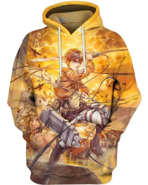 Levi Ackerman - All Over Apparel - Hoodie / S - www.secrettees.com