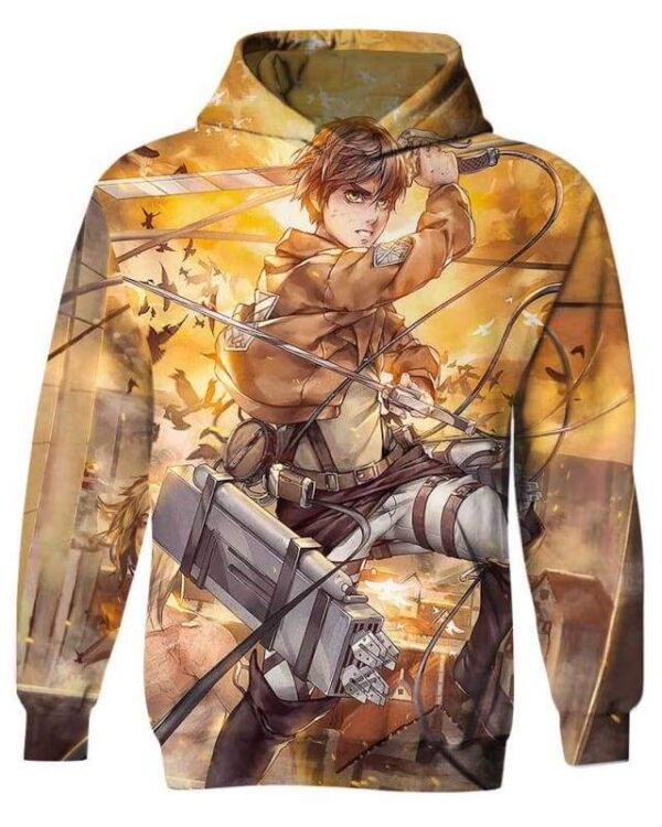 Levi Ackerman - All Over Apparel - Kid Hoodie / S - www.secrettees.com