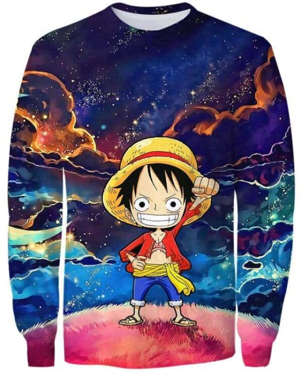 Little Luffy - All Over Apparel - Sweatshirt / S - www.secrettees.com