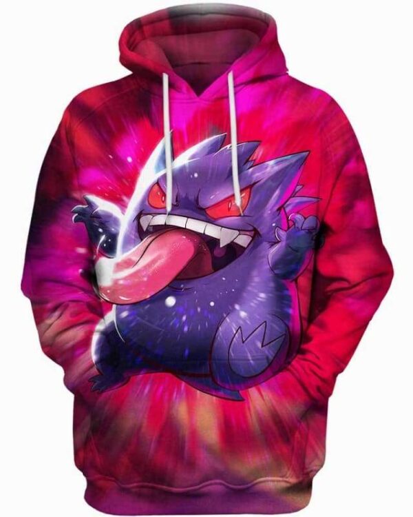 Little Monster Gengar - All Over Apparel - Hoodie / S - www.secrettees.com