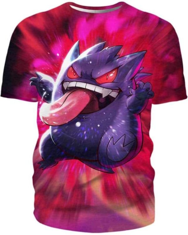 Little Monster Gengar - All Over Apparel - T-Shirt / S - www.secrettees.com