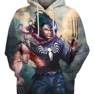 Logan and Venom Mashup - All Over Apparel - Hoodie / S - www.secrettees.com