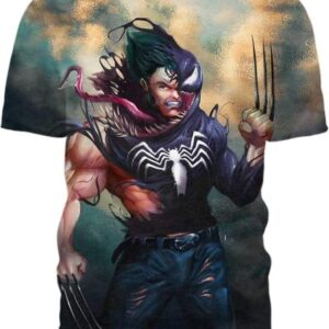 Logan and Venom Mashup - All Over Apparel - T-Shirt / S - www.secrettees.com