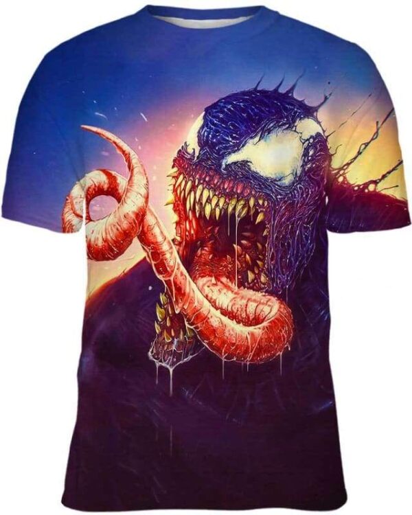 Long Tongue Demon - All Over Apparel - T-Shirt / S - www.secrettees.com