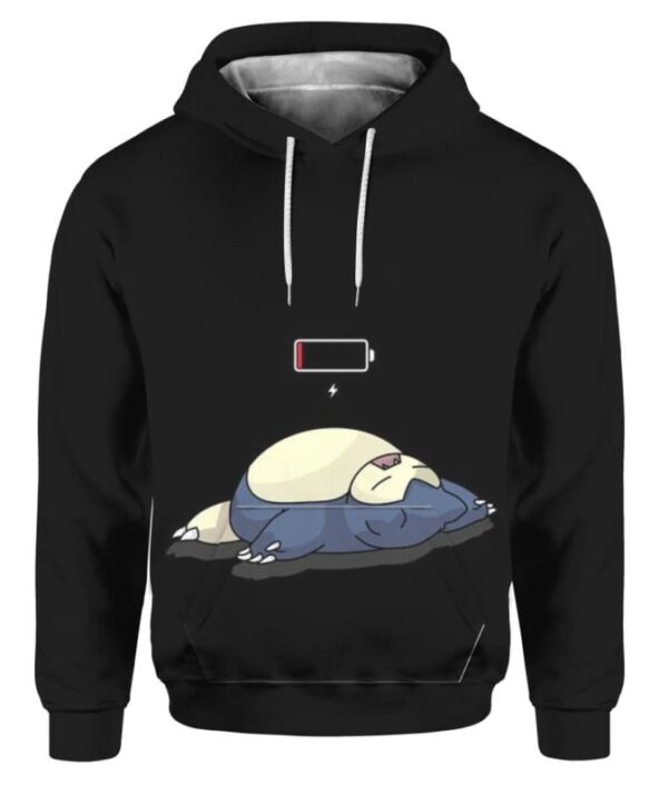 Low Battery Snorlax - All Over Apparel - Hoodie / S - www.secrettees.com