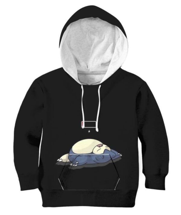 Low Battery Snorlax - All Over Apparel - Kid Hoodie / S - www.secrettees.com