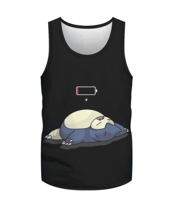 Low Battery Snorlax - All Over Apparel - Tank Top / S - www.secrettees.com