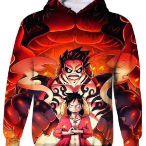 Luffy Awakened - All Over Apparel - Kid Hoodie / S - www.secrettees.com