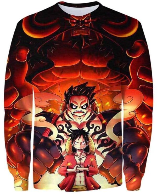 Luffy Awakened - All Over Apparel - Sweatshirt / S - www.secrettees.com