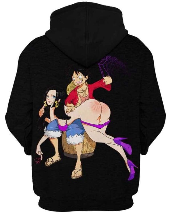 Luffy & Boa Sculaccia - All Over Apparel - www.secrettees.com