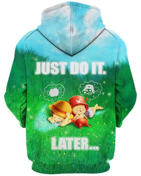 Luffy & Chopper - Just Do It Later - All Over Apparel - www.secrettees.com