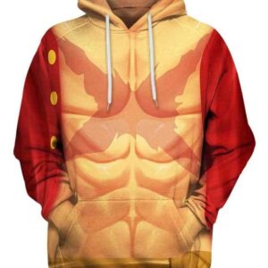 Luffy Costume - All Over Apparel - Hoodie / S - www.secrettees.com
