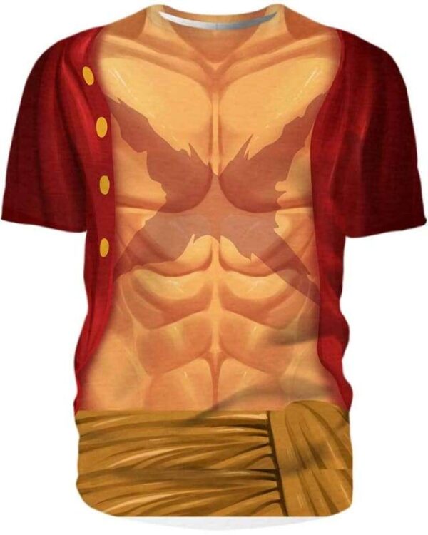 Luffy Costume - All Over Apparel - Kid Tee / S - www.secrettees.com