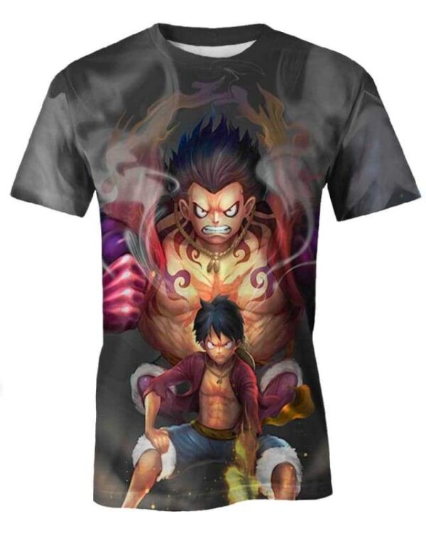 Luffy Gear 4 - All Over Apparel - T-Shirt / S - www.secrettees.com