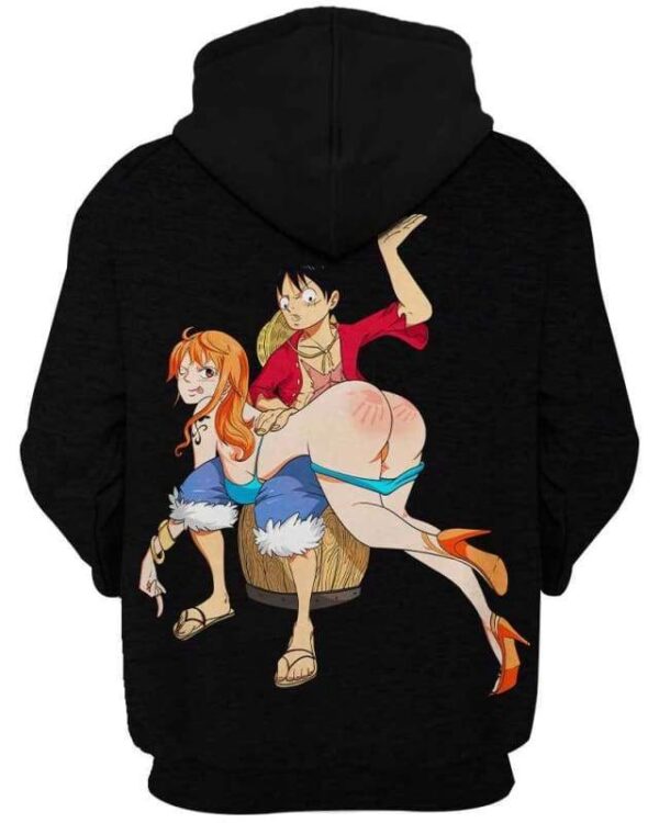 Luffy & Nami Sculaccia - All Over Apparel - www.secrettees.com