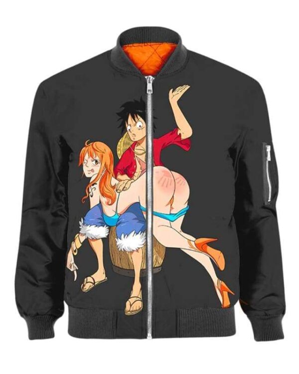 Luffy & Nami Sculaccia - All Over Apparel - Bomber / S - www.secrettees.com