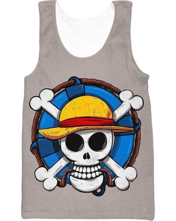 Luffy Symbol - All Over Apparel - Tank Top / S - www.secrettees.com