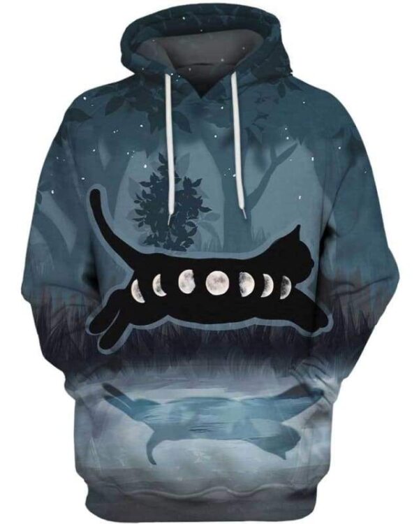 Lunar Cat - All Over Apparel - Hoodie / S - www.secrettees.com