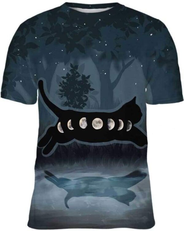 Lunar Cat - All Over Apparel - Kid Tee / S - www.secrettees.com