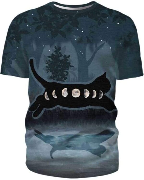 Lunar Cat - All Over Apparel - T-Shirt / S - www.secrettees.com